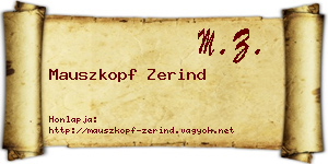 Mauszkopf Zerind névjegykártya